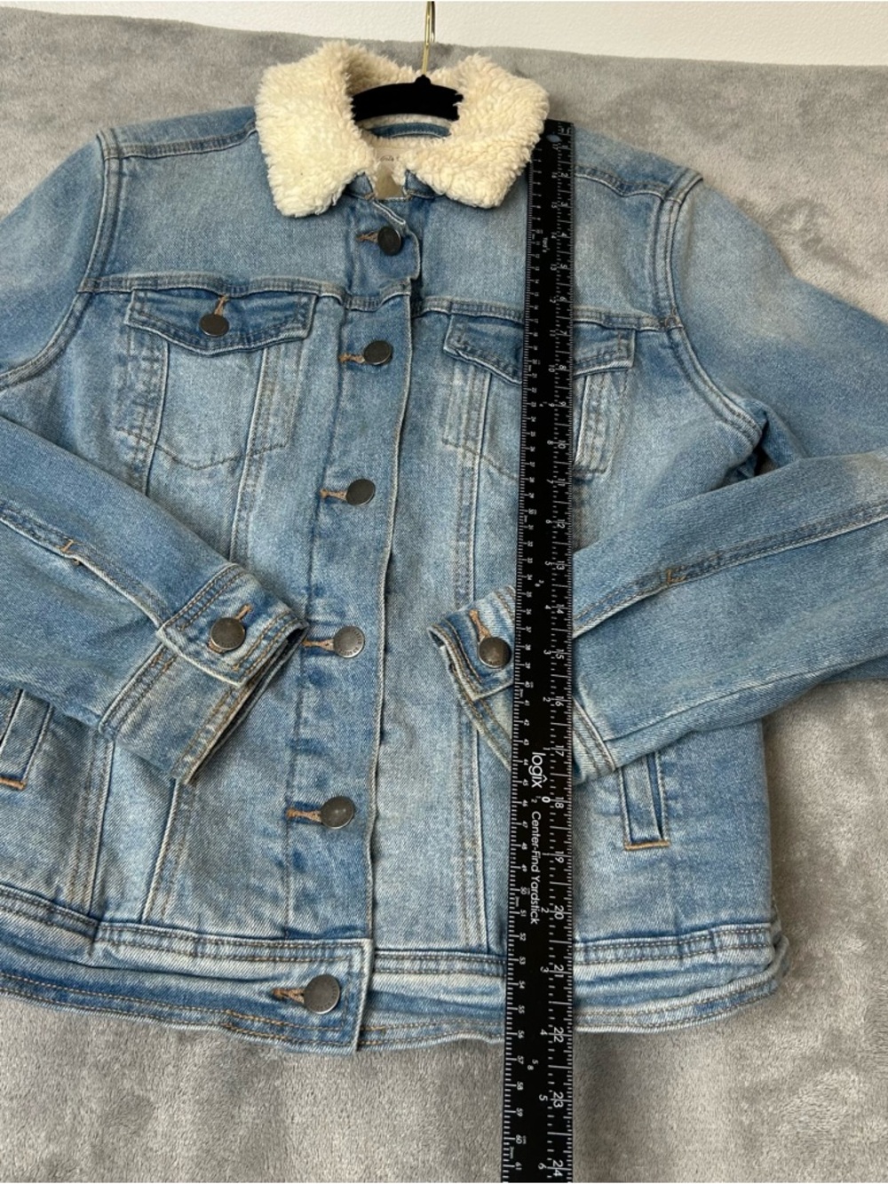 Universal Thread Women’s Jean Jacket Sherpa Lined Denim Jean Jacket Blue One Sz - Picture 11 of 16